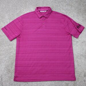 Black‎ Clover Polo Shirt Mens Large Pink Polyester Short Sleeve Golf Pullover
